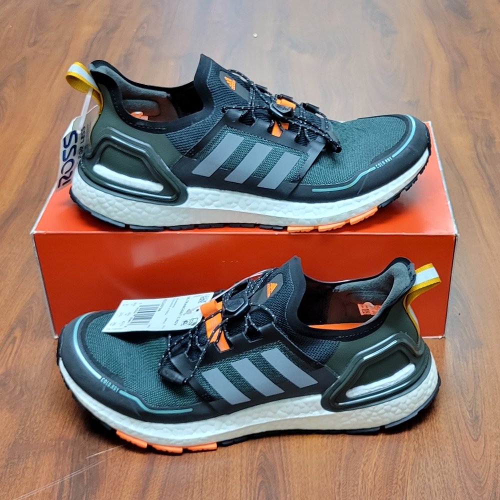 NEW Adidas Ultra Boost Cold.RDY Water Repellent Black Signal Orange Men's Size 9